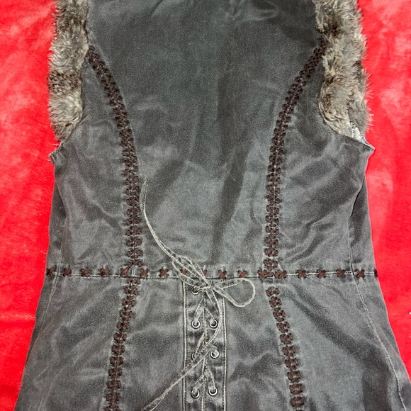 Vintage guess jeans fur vest - Picture 4 of 5